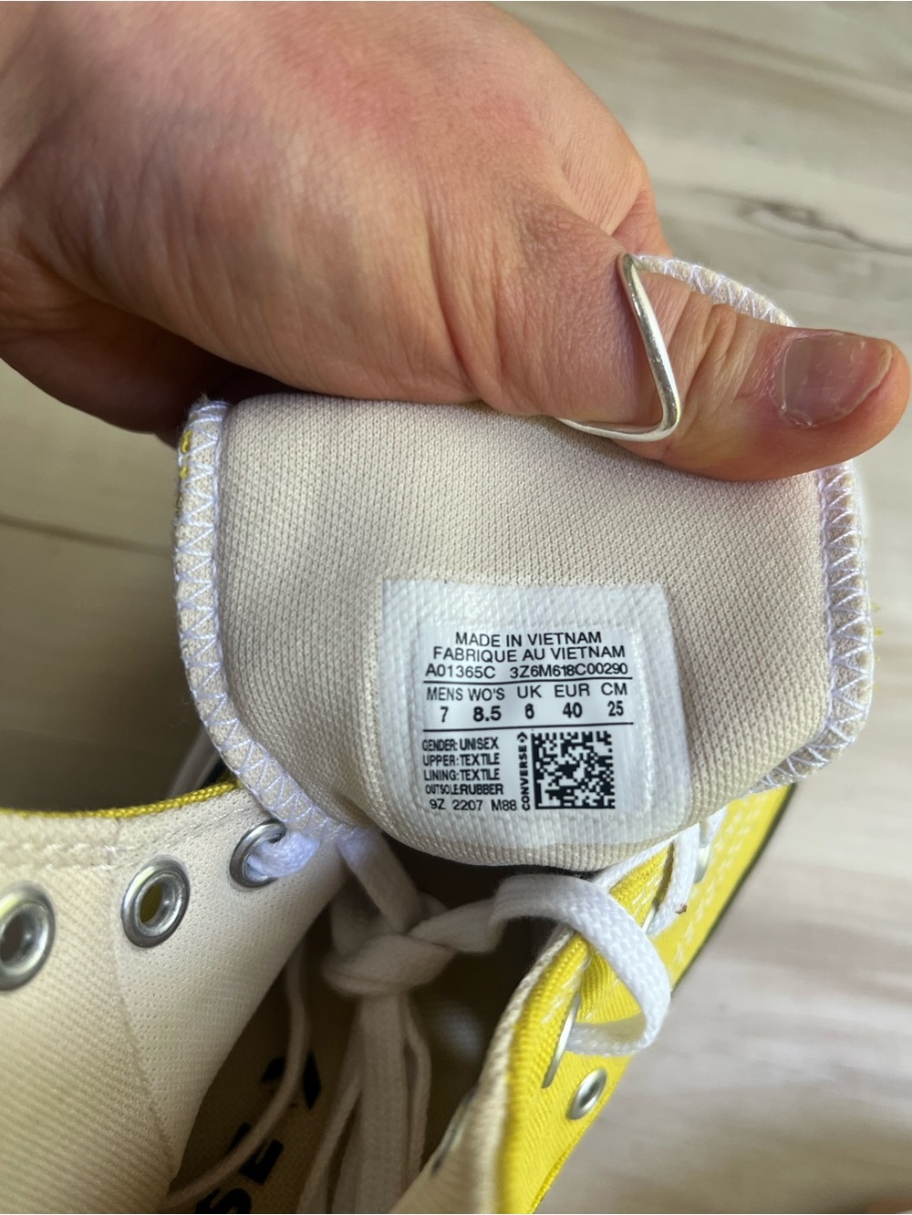 NEW. ONLY TRIED ON. Converse Yellow High-Top Platform Sneakers - Picture 11 of 11